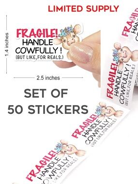 50 Fragile Shipping Stickers Funny